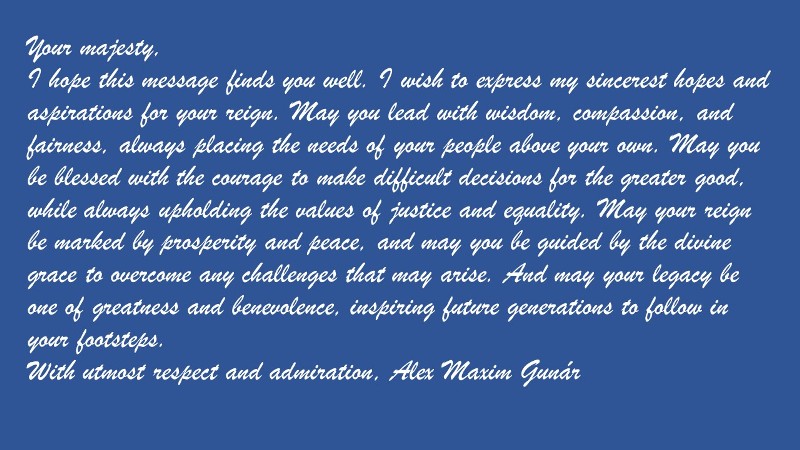Your majesty,